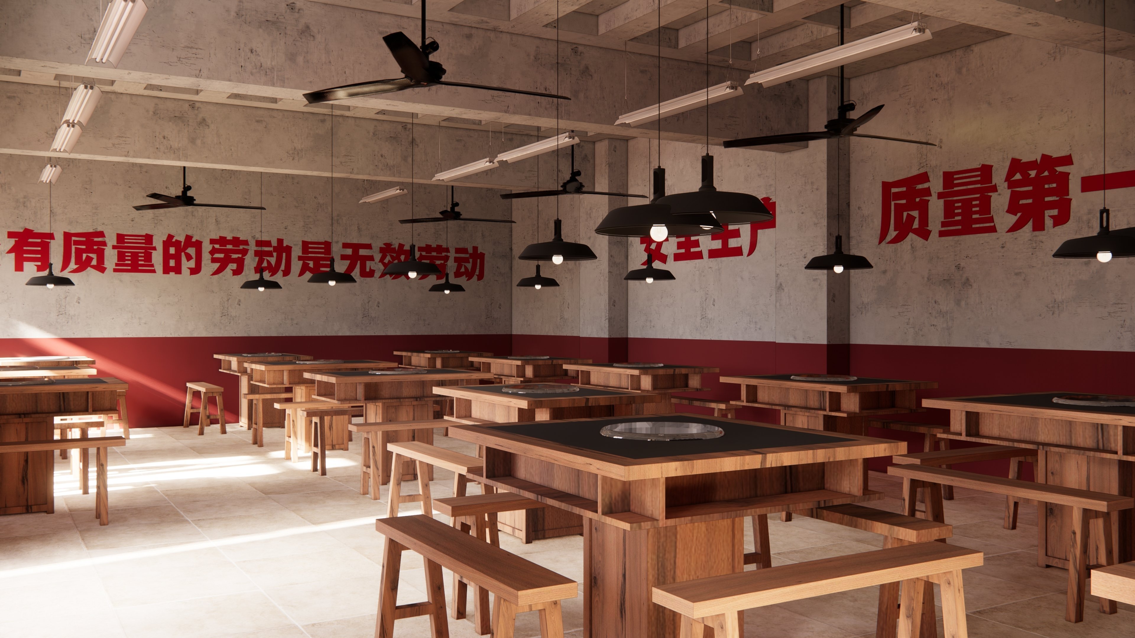 食方舟火锅店设计效果图