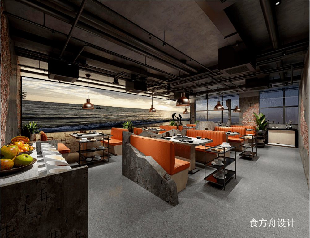 食方舟火锅店设计效果图