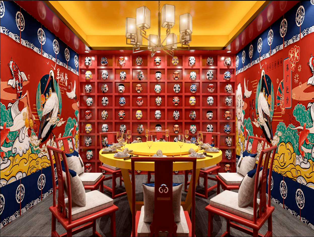 食方舟火锅店设计效果图